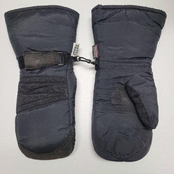 Snowmobile Mittens Adjustable Strap Thinsulate Waterproof Black Small Winter - Picture 8 of 8